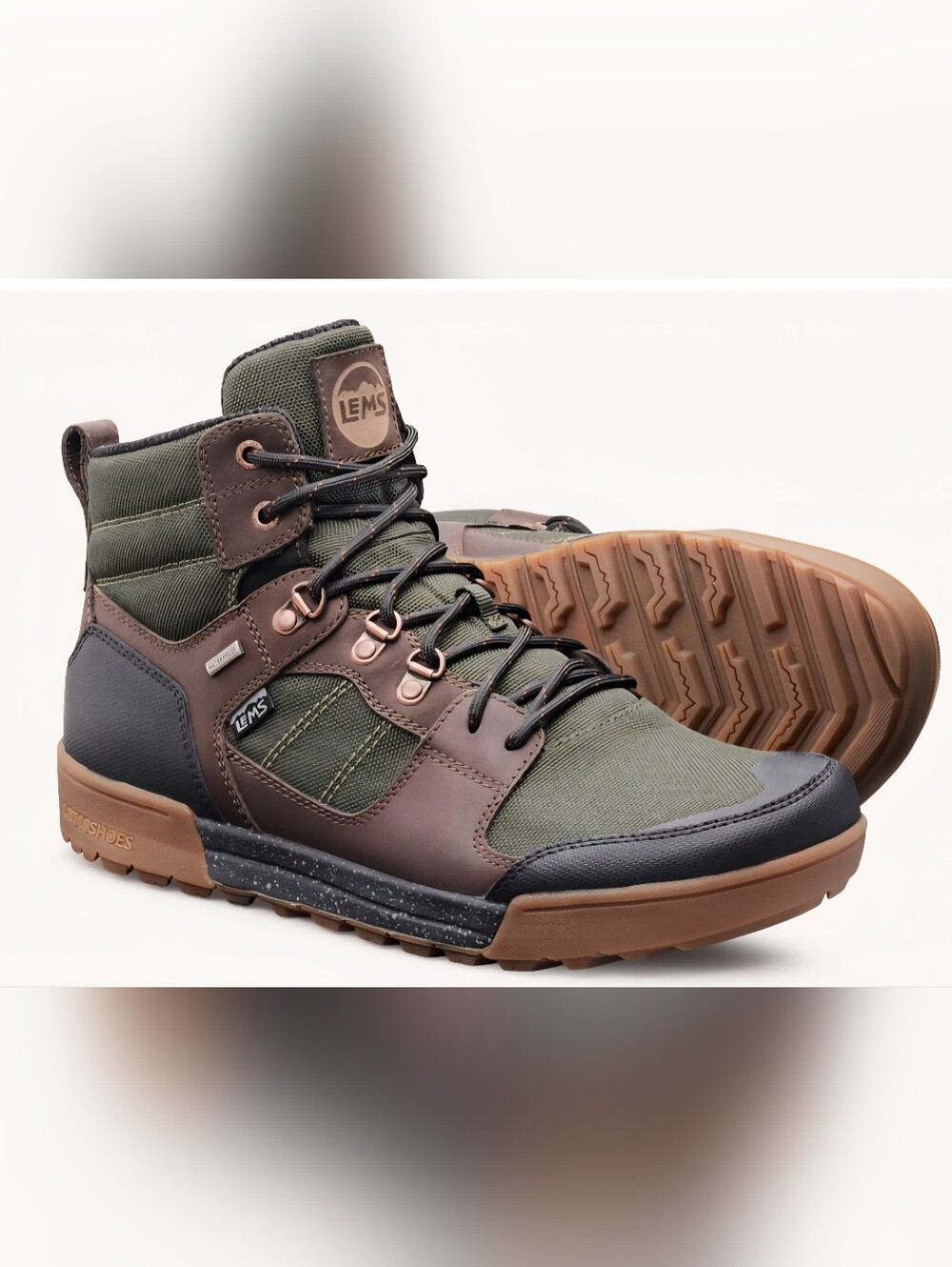 Lems Men's Outlander Waterproof Boots - Olive Green - Picture 8 of 8